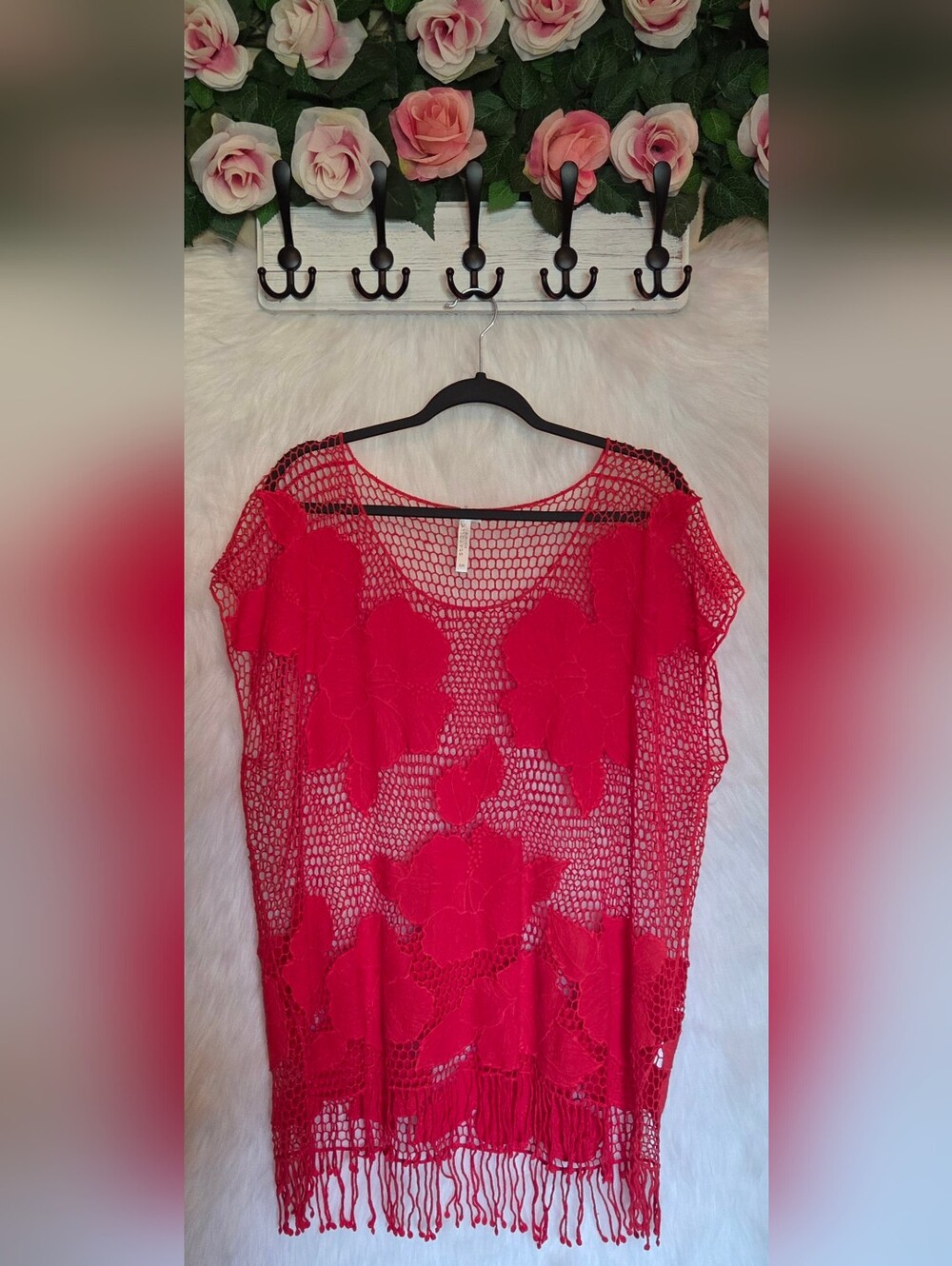 Seafolly Australia 100% Cotton Crochet Open Weave Cover-Up (NWOT)